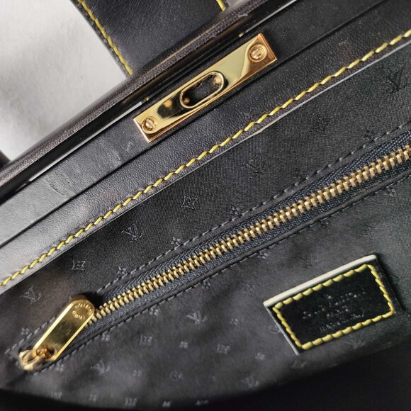 Louis Vuitton Suhali Handbag Leather Black EUC - Picture 13 of 16